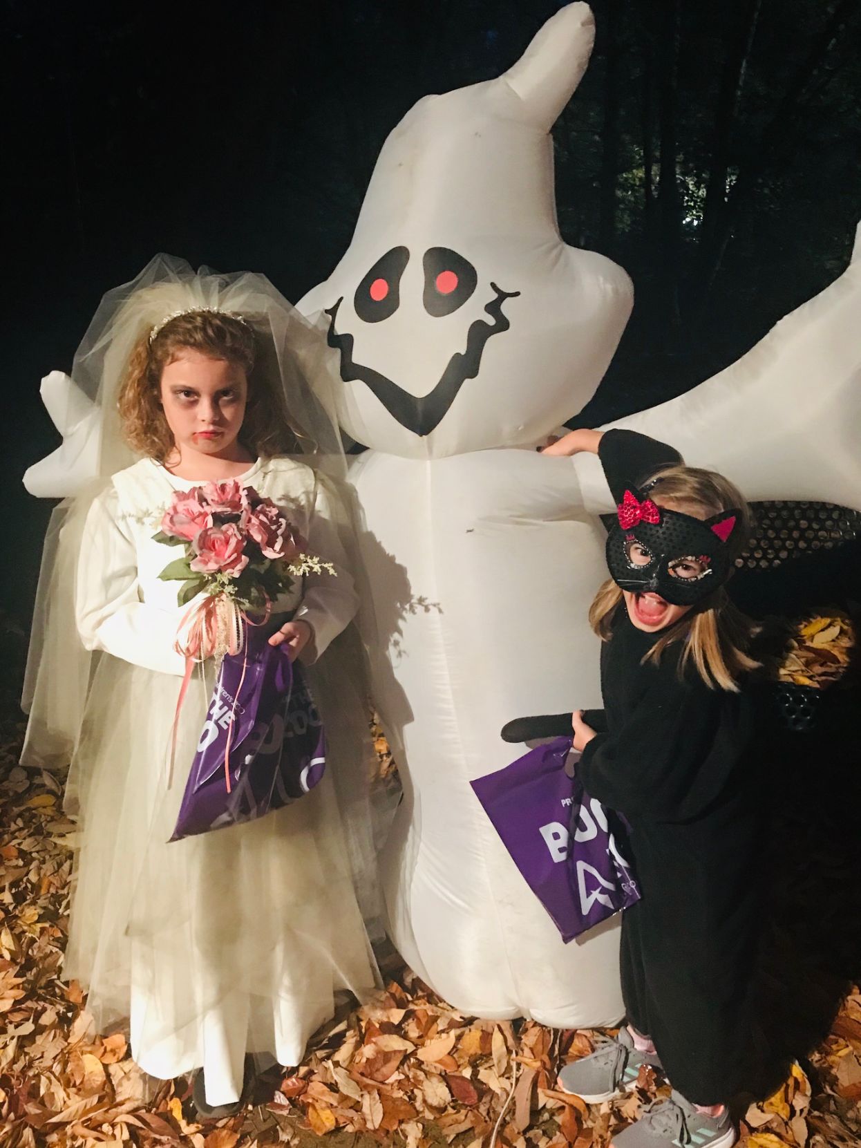Ghost bride and purr-fect black cat